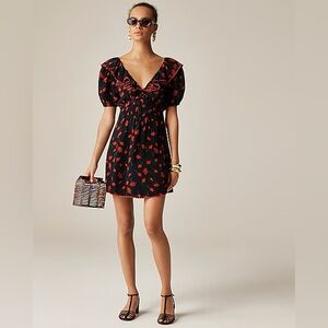 J Crew Ruffle-collar mini dress in painted daisy print